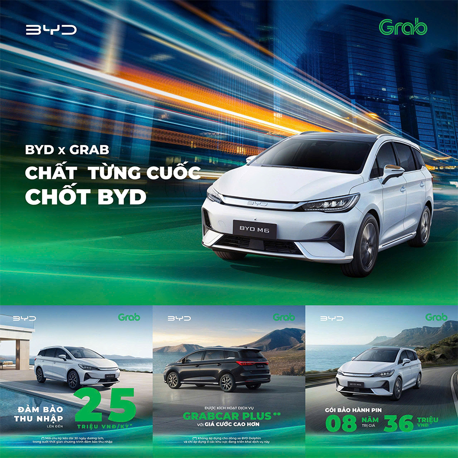 byd x grab Quy trình phối hợp đăng ký dịch vụ Grab dành cho Khách hàng mua xe BYD